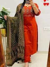 Indian Designer Beautiful Kurta Set Women's Wedding Wear Kurti Pant Dupatta Set