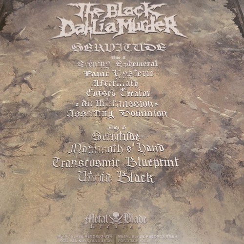 The Black Dahlia Murder Servitude (Vinyl) 12" Album Blue Smoke - Picture 3 of 3
