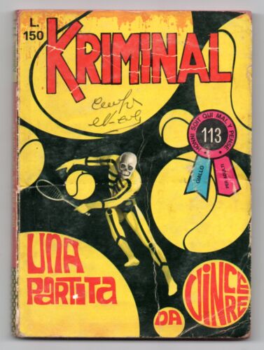 KRIMINAL N.113 UNA PARTITA DA VINCERE originale editoriale corno 1967 - Foto 1 di 2