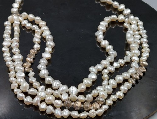 Silpada N2265  Layer Cake Freshwater Pearl & Silver Bead Necklace 22 In. A2G1792 - Picture 4 of 7