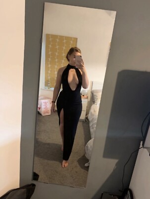 Asos Halter Neck Maxi Black Dress | eBay