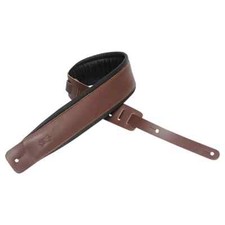 Levy's DM1PD-BRN 3" Leather Guitar Strap w/ Padding and Garment Leather Backing