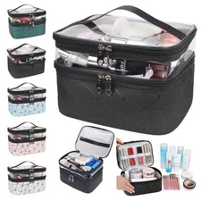 Women Large Makeup Bag Cosmetic Case Storage Handle Travel Organizer Bag