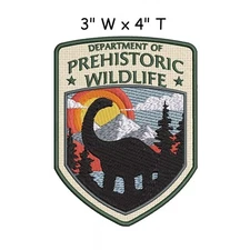 Dinosaur Patch Jurassic Park Movie Logo Embroidered Iron-on Applique