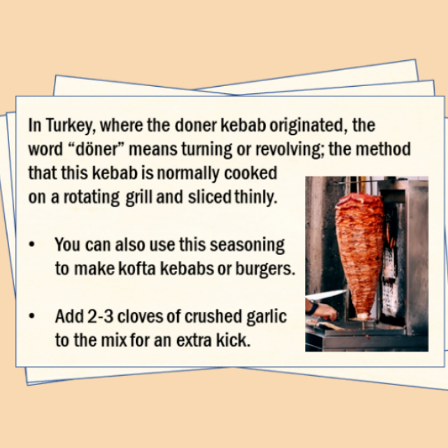 Takeaway-style Doner Kebab