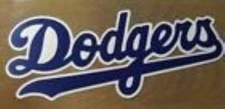 HUGE LOS ANGELES DODGERS  IRON-ON PATCH - 4.5" x 10.5"