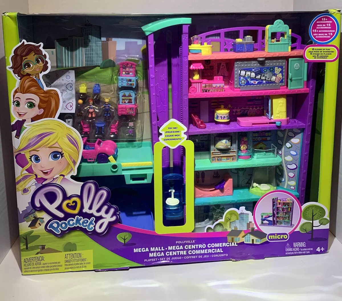 Polly Pocket Pollyville Mega Mall Playset