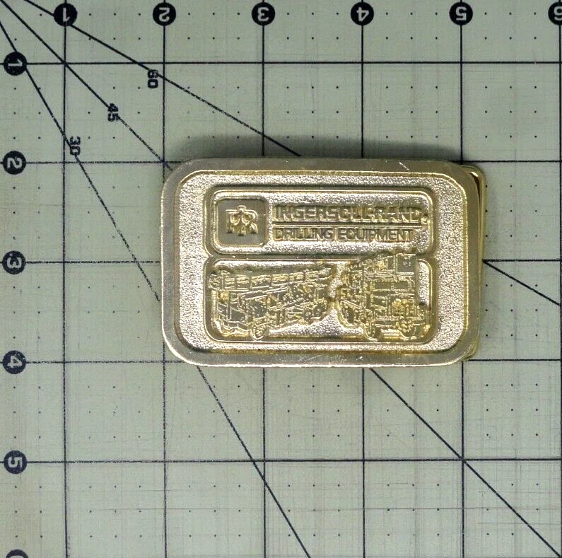 Equipo de perforación Ingersoll Rand promoción cinturón hebilla campo petrolífero de colección años 80 Hit Line. NOX110 Foto 3 de 4