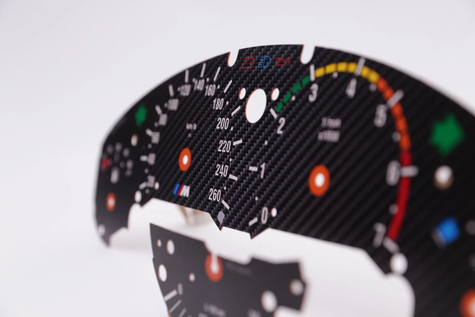 BMW E36 Display Speedometer Dial M LOGO Carbon Backround FREE 3-5 DAYS DELIVERY - Imagem 3 de 4