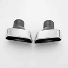 3" inlet Slant Square Stainless Steel Exhaust Tips Outlet Inside Black Painted