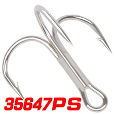 Dr.fish 100pcs White Fishing Hook Sharpened Treble Hooks 1/0# 2# 2/0# 3/0# 6# 8#