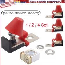 Universal Set (1/2/4)w/Fuse Terminal Fuse Block Kit Fuse Max Volt 58V for Car RV