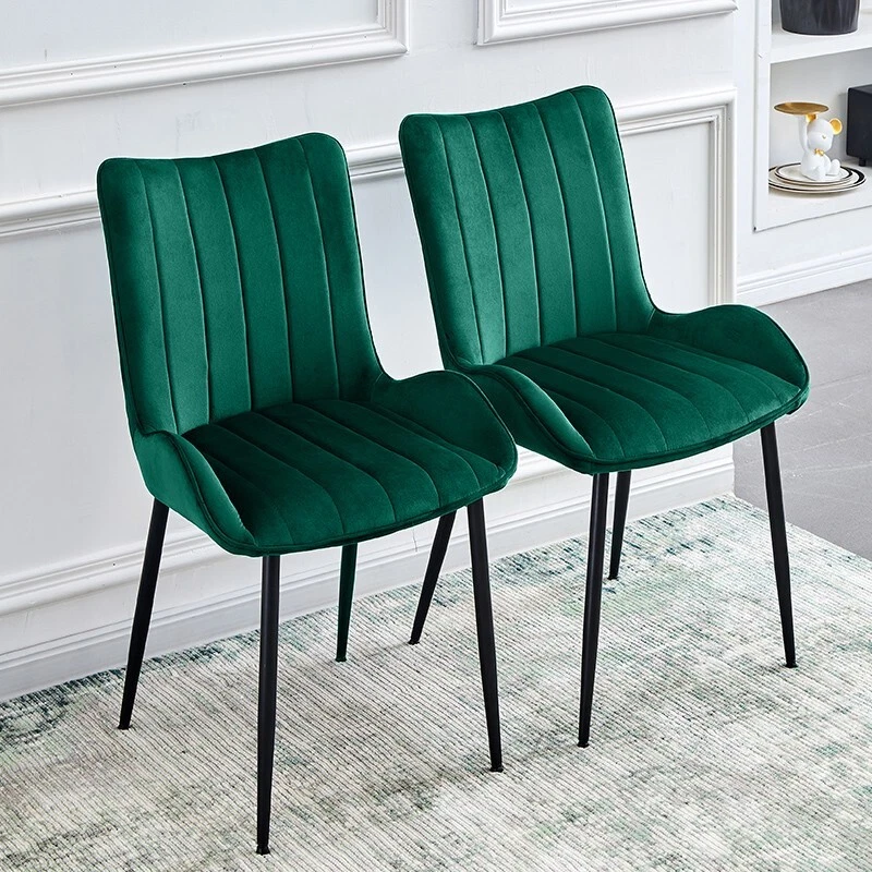 Green high deals back dining chairs