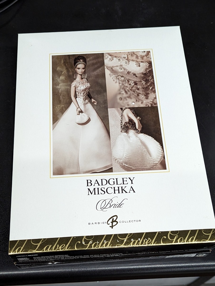 Barbie Badgley Mischka Bride Doll Limited Edition 2003 Gold Barbie Badgley Mischka Bride Doll Limited Edition 2003 Gold