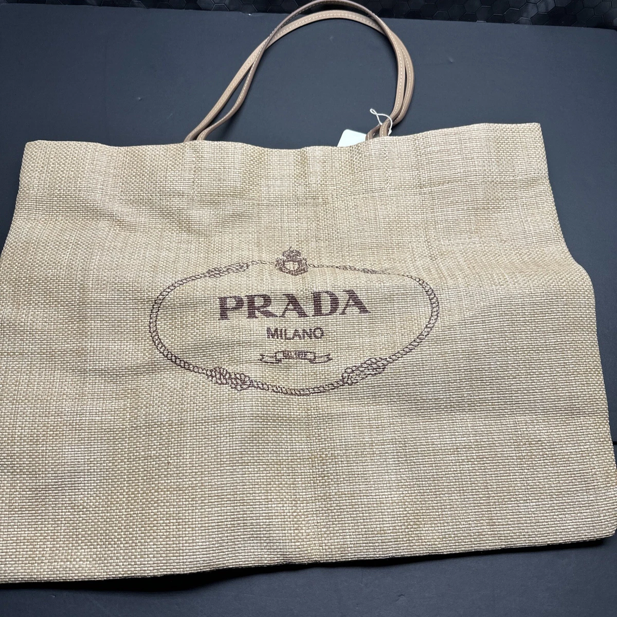 Prada raffia hotsell bag
