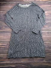 Lou & Grey Sweater Dress Women S Blue Marled Cotton Raglan Long Sleeve 489097