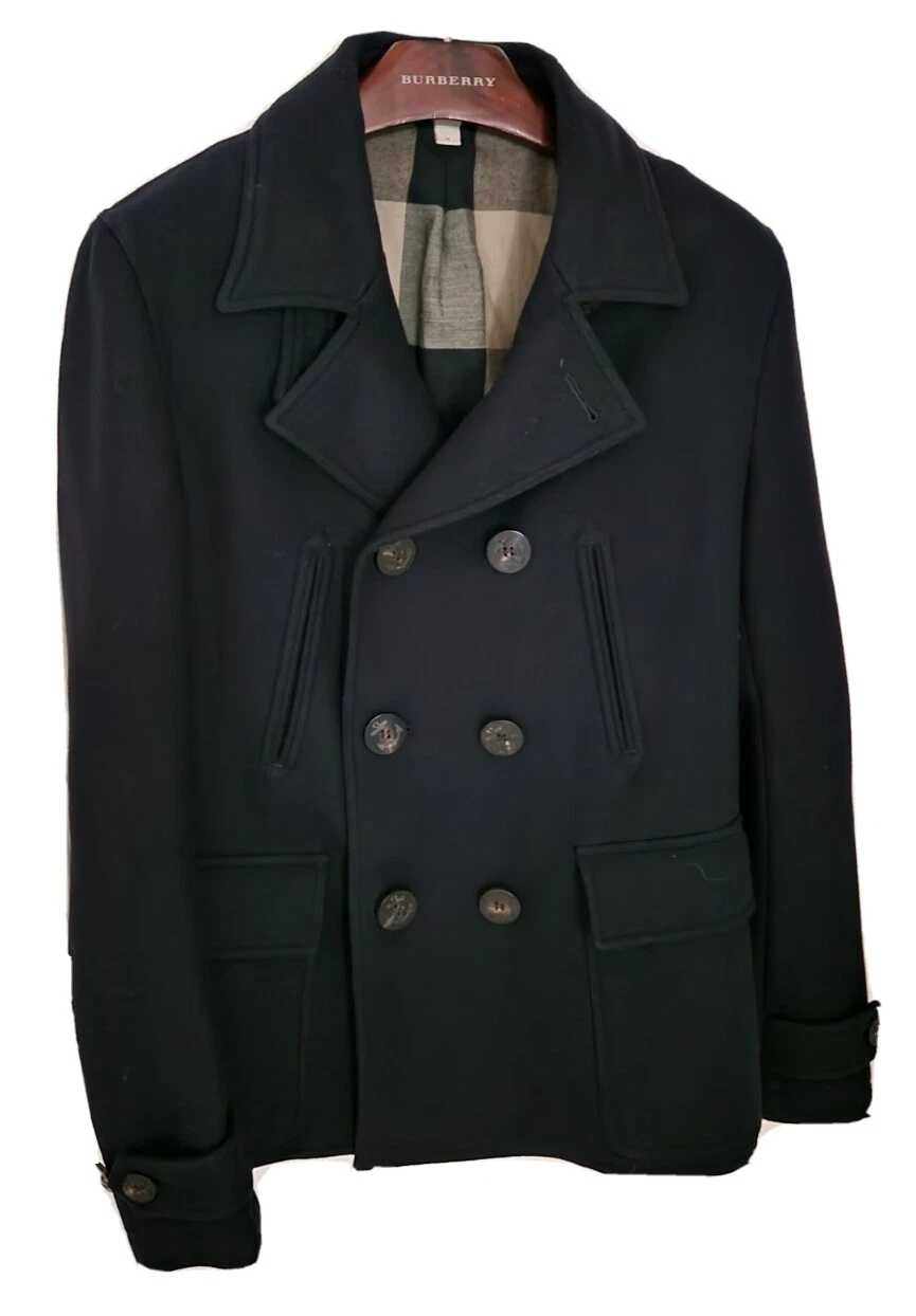 Cappotto giacca asino uomo chic BRIT by BURBERRY pea taglia media. Prezzo consigliato £ 1.490.