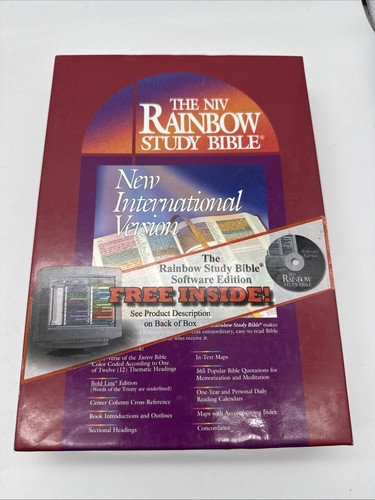 The NIV Rainbow Study Bible Bold Line Edition 1996-Imitation Leather-Like New