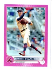 2022 Topps Chrome PINK REFRACTOR Dansby Swanson #46 Atlanta Braves Chicago Cubs