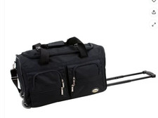 NWOT ROCKLAND PRD322-BLACK 22 Inch ROLLING DUFFLE BAG