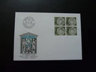 clock horology FDC Switzerland 1980 (block of 4)