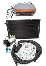 AC Air Conditioning Kit Plain Compressor 14 x 24 Condenser Hoses Wood Grain A/C