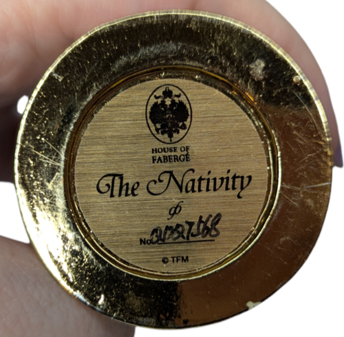 House of Faberge The Nativity Enamel Egg Franklin Mint Limited Edition Christmas - Picture 7 of 11
