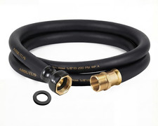Garden Hose 5/8" X 10Ft Brass Rubber Heavy Duty Water Hose 600 PSI Burst