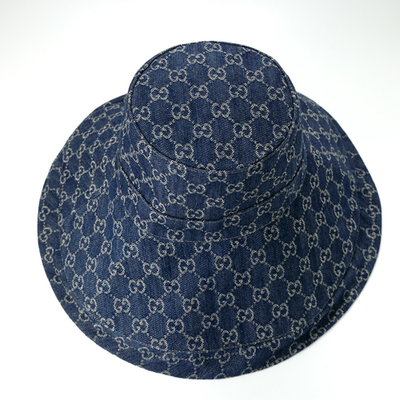 新品タグ付✨グッチ GG柄 エコウォッシュデニム ブリムハット 631958 L GUCCI 631958 Eco Washed Denim Wide Brim Hat Size S | eBay