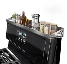 30" Magnetic Stove Top Shelf –Stainless Steel Spice Rack and Seasoning Organizer