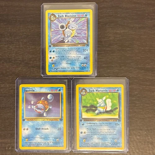 Pokémon Team Rocket Dark Blastoise Wartortle Squirtle 1st Edition lot