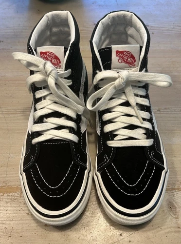 Vans Off The Wall Sk8 Hi Top Scarpe Bambini Taglia 4 5 Donna Taglia 6