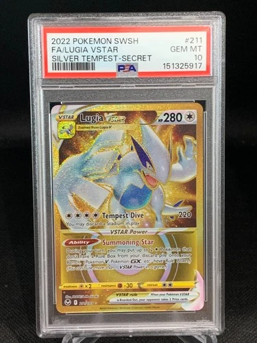 2022 Pokemon SWSH Silver Tempest Lugia VSTAR #211/195 PSA 10 GEM MINT