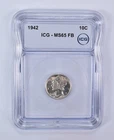 1942 Mercury Dime MS65 FB ICG