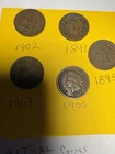 Indian Head Cent Penny Lot of 5. #001