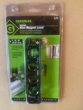 GREENLEE L77 MINI MAGNETIC ALUMINUM LEVEL 5-1/2 IN. LONG 4 VIALS NEW IN PACKAGE