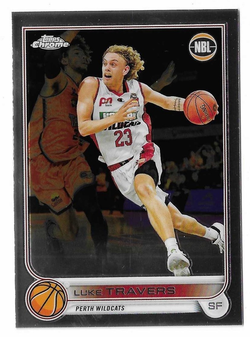 2022-23 Topps Chrome NBL Basketball Luke Travers Card #67 Perth Wildcats