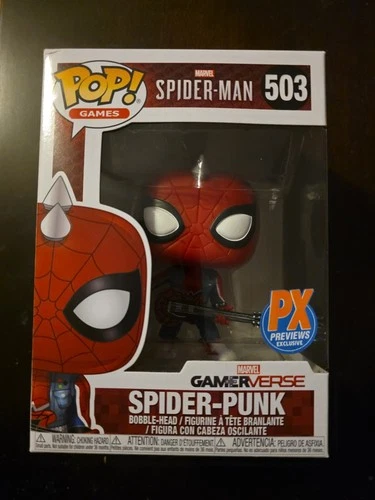 Funko Pop Marvel Spider-Man PS4 Spider Punk PX Exclusive 503 w/Protector