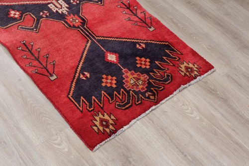 Alfombra de corredor turca 3x9 hecha a mano alfombra de corredor roja de lana, 2'7" x 9'6" - Imagen 8 de 17