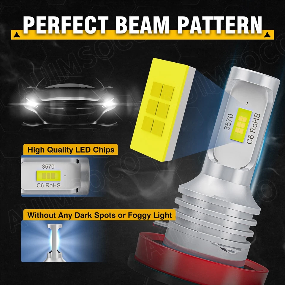 For Buick Verano 2012-2016 2017 Combo 2X LED Headlight Low Beam Lights Bulbs Kit - Изображение 4 из 4