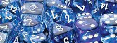 Chessex Polyhedrals: Nebula Dark Blue/White