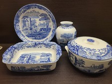 Copeland Spode Blue Italian Baking dish vase casserole deep plate