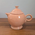 Vintage Fiesta ware Apricot Peach Teapot with Lid Homer Laughlin HLC USARare