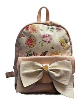 Betsey Johnson Backpack Butterfly &Flowers Pastel Pink Great  display picture 3