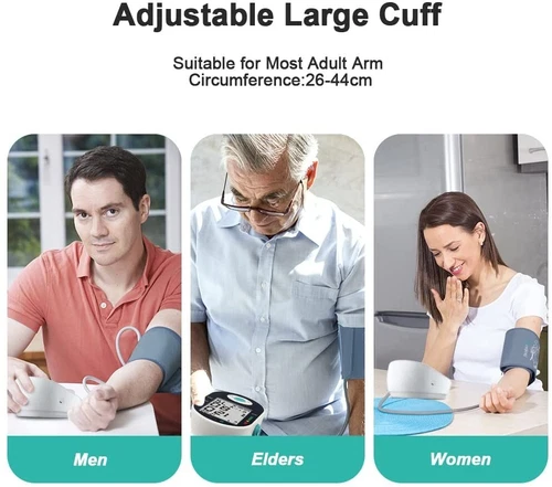 Digital Automatic Blood Pressure Monitor Upper Arm Smart BP Machine Large Cuff - Picture 11 of 12