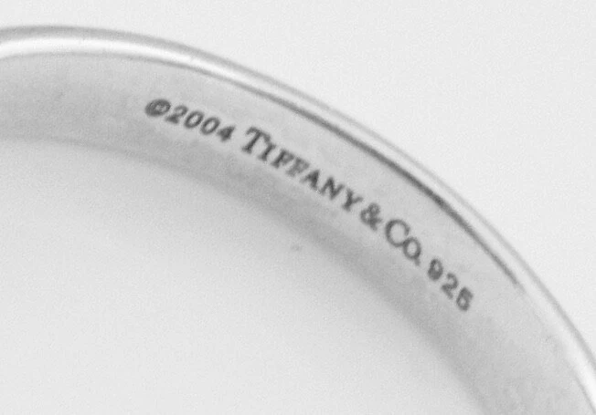 Anillo apilable Tiffany & Co. Elsa Peretti plata esterlina rosa turmalina talla 5 Foto 2 de 2