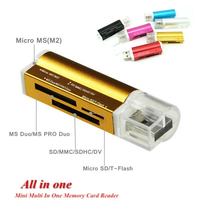 Multi USB Card Reader Memory Card Reader For Micro SDHC SD TF MS M2