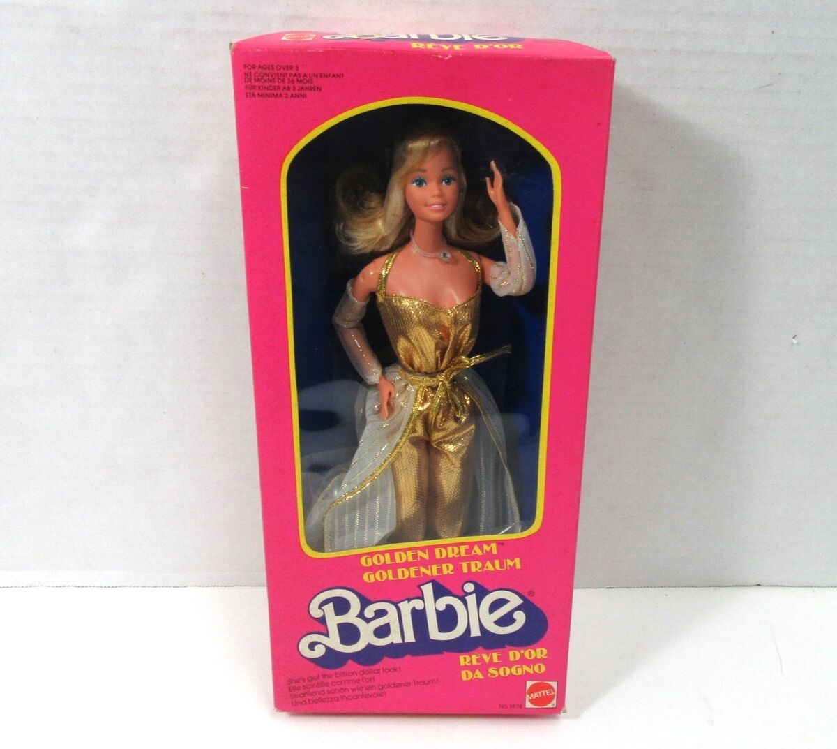 NIB BARBIE DOLL 1980 GOLDEN DREAM VINTAGE 1874 - ピンク NIB BARBIE DOLL 1980 GOLDEN DREAM VINTAGE 1874 - ピンク