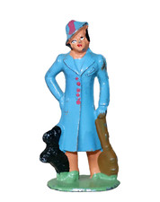 Barclay  Lady In Blue Suit With Dog B157  Lead Happy Traveler Accessory 2