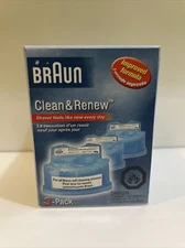 Genuine Braun Clean & Renew Refill Cartridges CCR , Blue, 3 Count - NEW IN BOX!